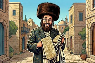 האדמו"ר מברדיטשוב בפינת 'לאורו'